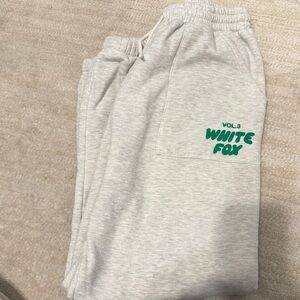 White fox boutique glacier gray green sweatpants